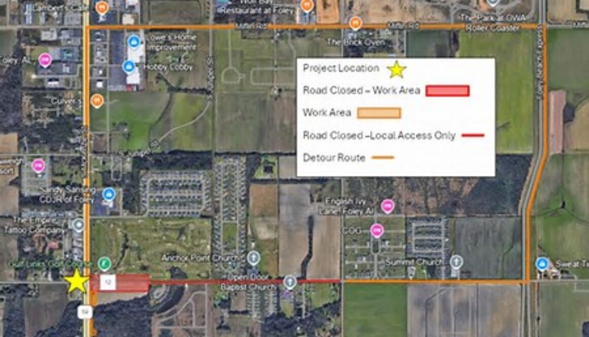 Highway 59 in Foley Road Project Begins