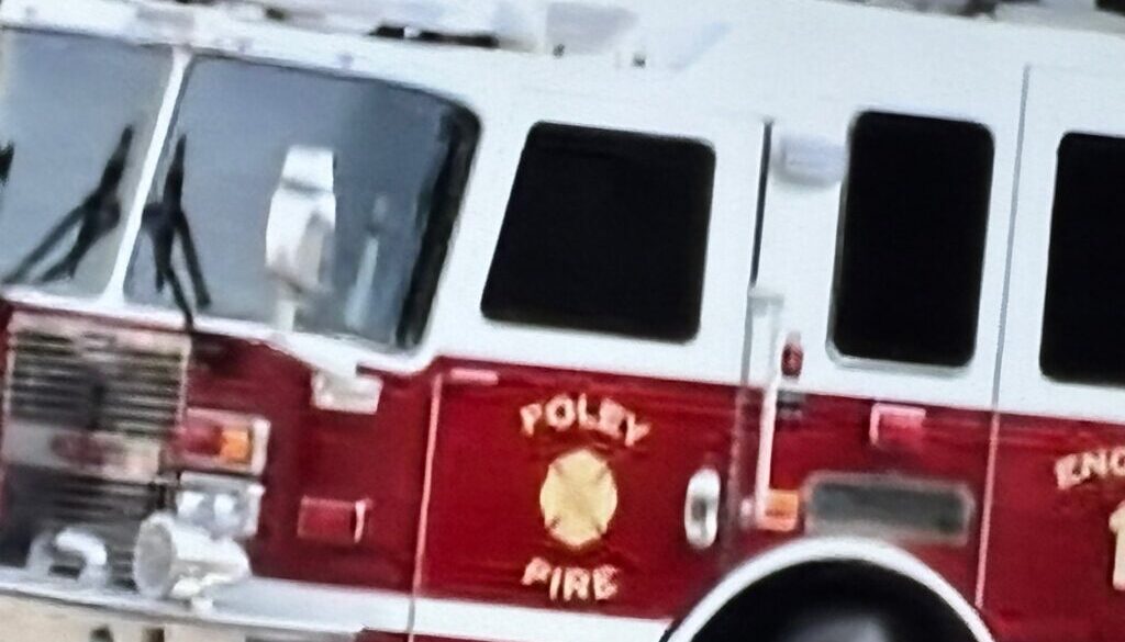 Excavator Catches Fire at Foley New Subdivision Site