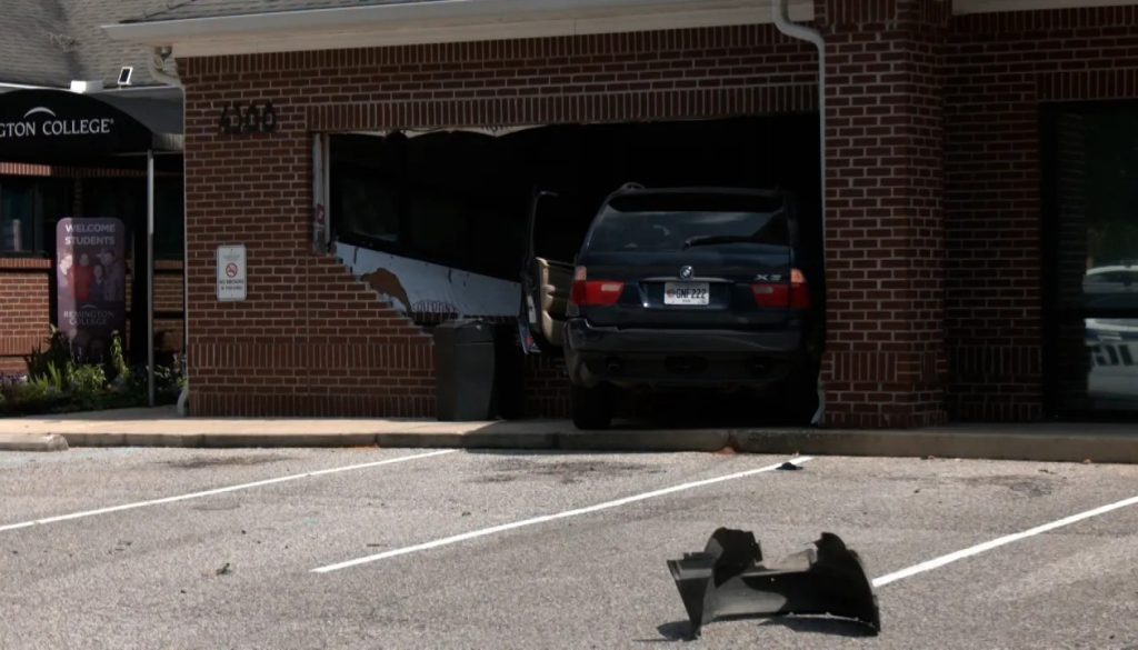 Driver Injured After Crashing Into Remington College