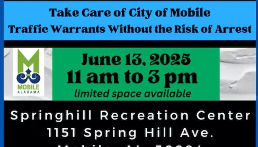 City of Mobile Hosting Traffic Warrant Clinic