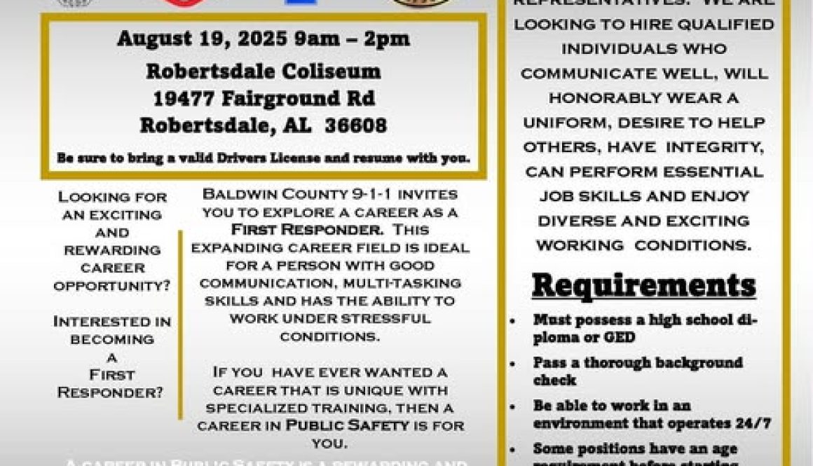 Baldwin County is Holding a Public Safety Jobs Fair