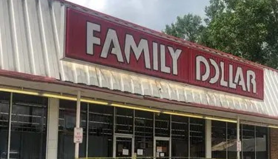 Mobile Police Investigating a Robbery at Family Dollar